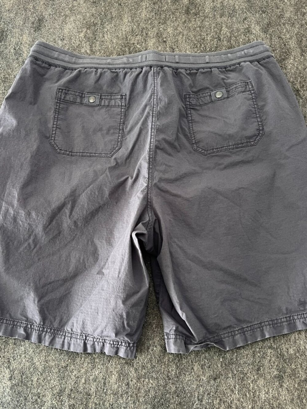LL Bean drawstring gray khaki shorts Womens 1X Plus regular - Picture 4 of 4